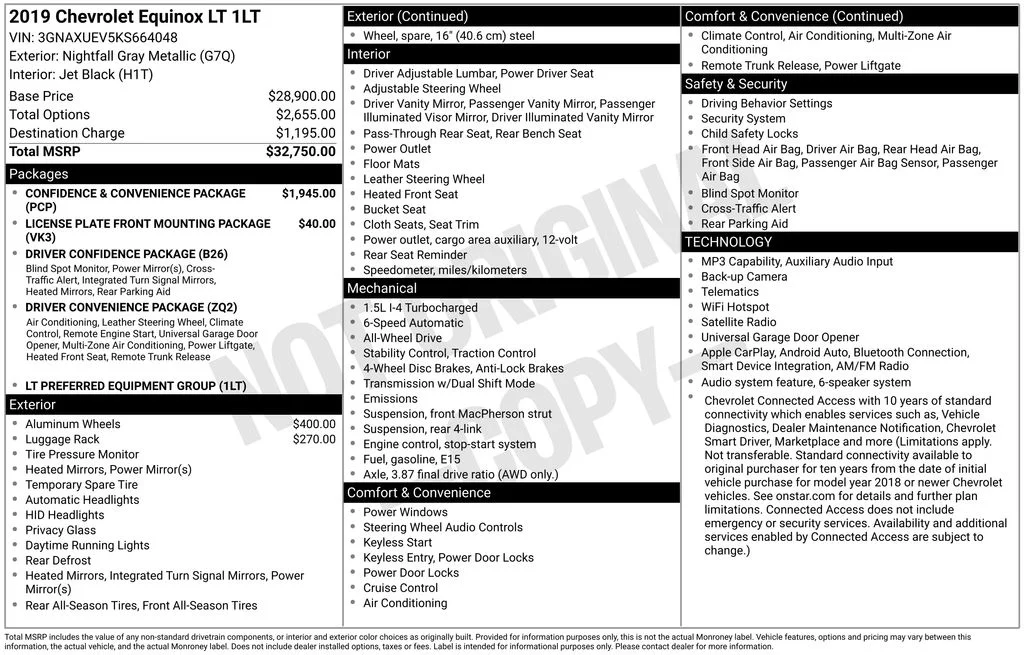 Used 2019 Nightfall Gray Metallic Chevrolet LT image 6