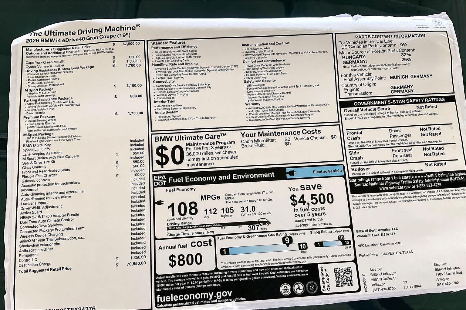 New 2026 Cape York Green Metallic BMW eDrive40 image 18