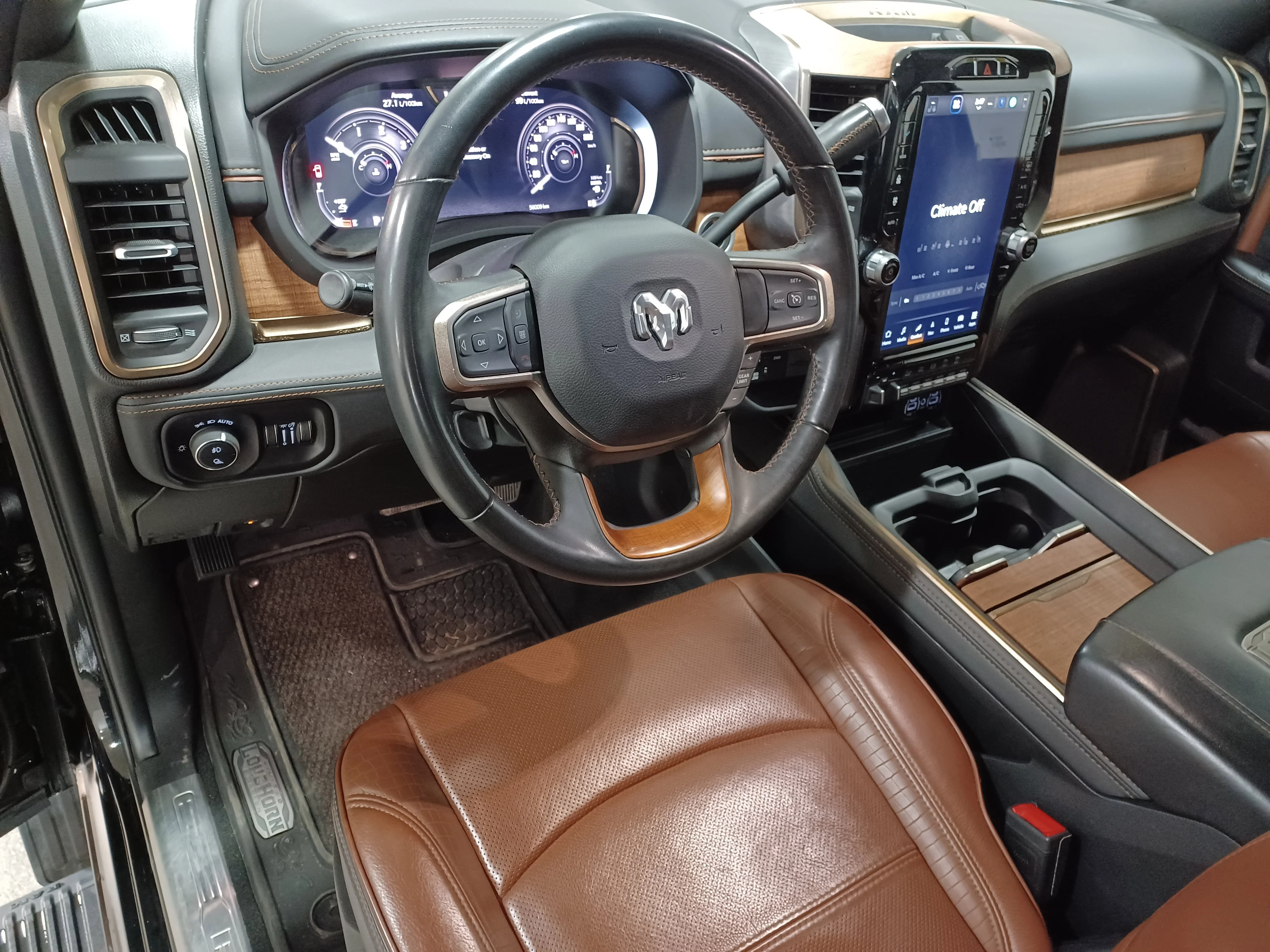 Certified Used 2024 Black Ram Limited Longhorn*6.7L Cummins | 35in Tires | Level | Nav | 360 Cam | Sunroof | Htd Whl | Pwr Boards image 14