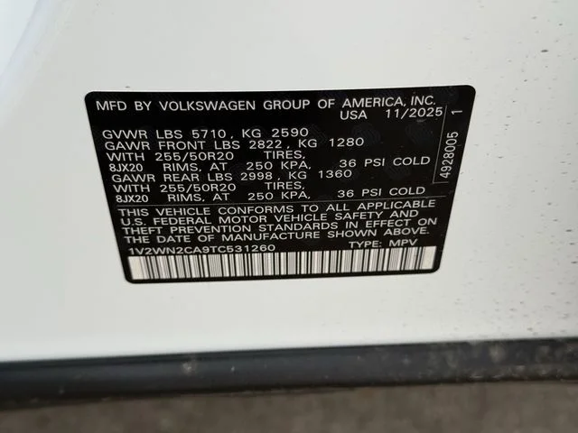 New 2026 White Volkswagen 2.0T SE w/Technology image 20