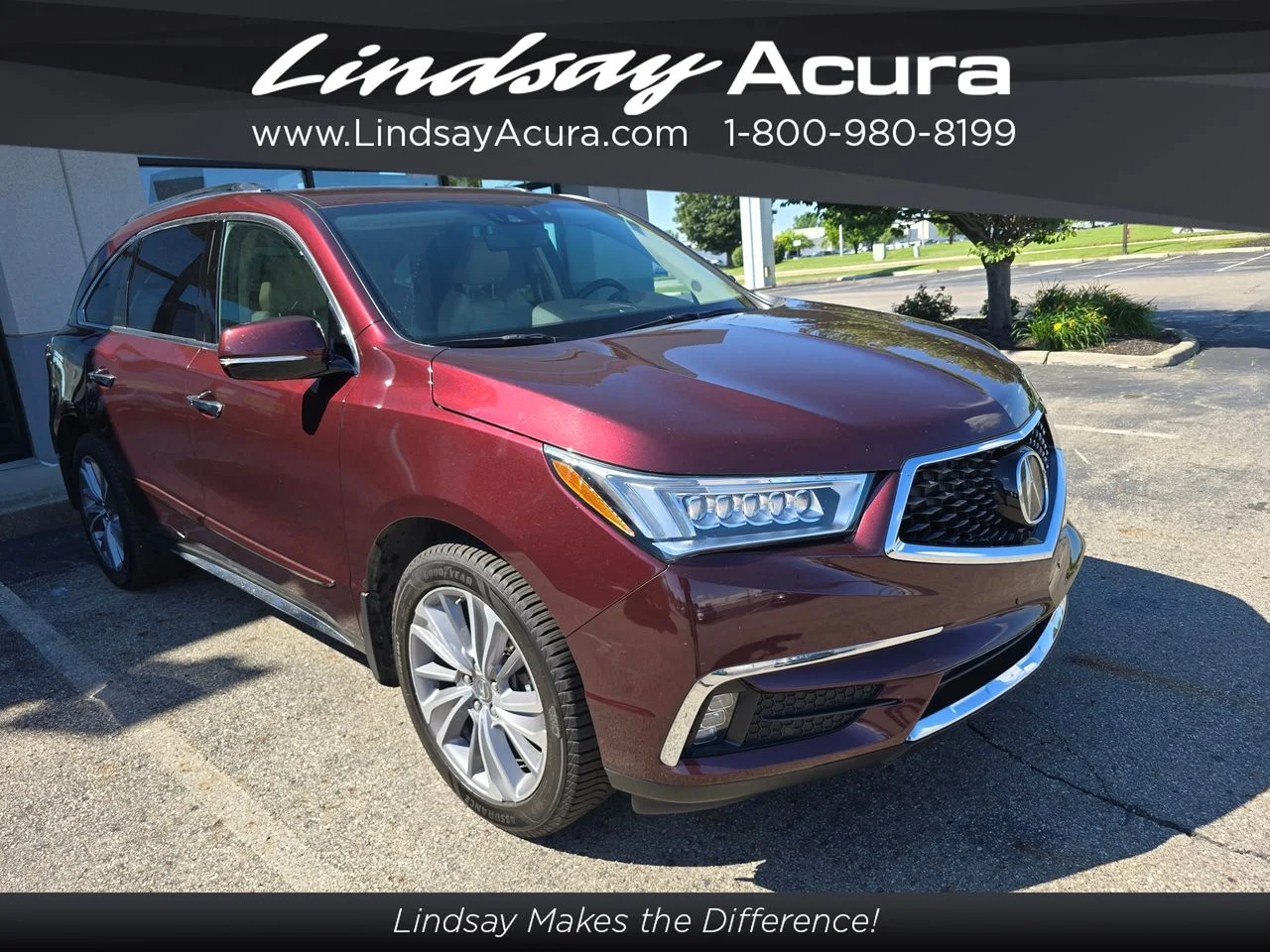 Used 2017 Dark Cherry Pearl Acura 3.5L image 2