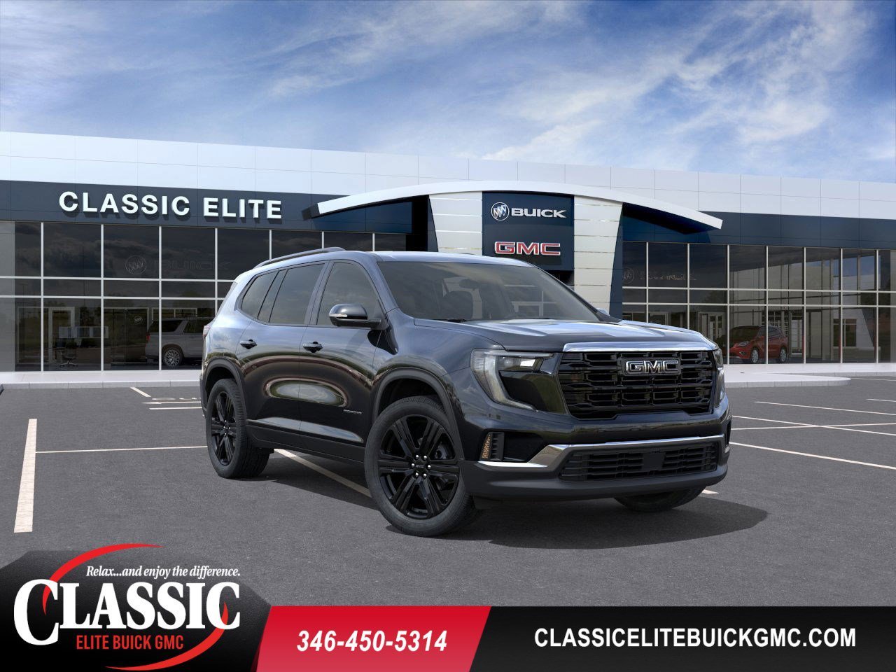 Black (Ebony Twilight Metallic) 2026 GMC Acadia Elevation FWD SUV / Crossover Front-Wheel Drive