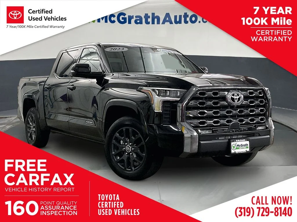 Certified Used 2023 Black Toyota Platinum image 1