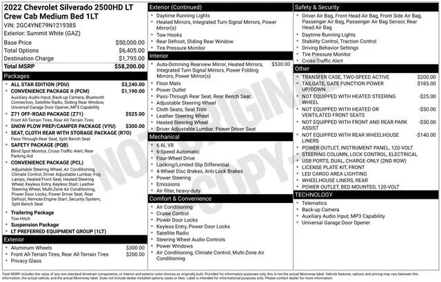 Used 2022 Summit White Chevrolet LT image 1
