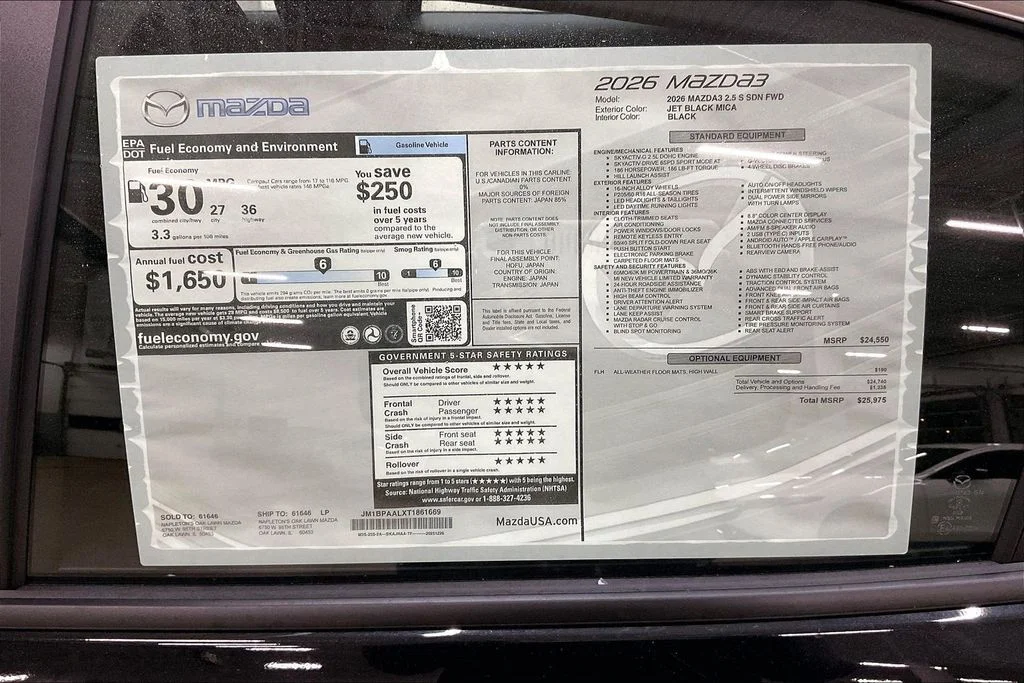 New 2026 Jet Black Mica Mazda 2.5 S image 13