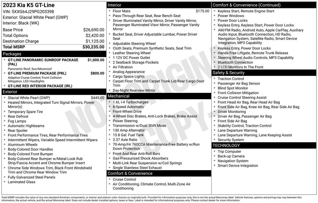 Used 2023 White Kia GT-Line image 37