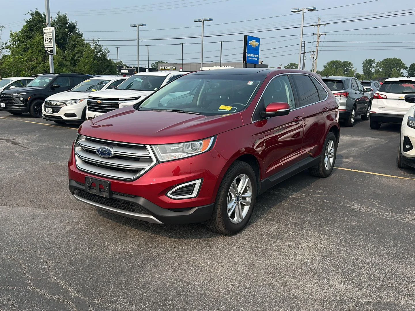 Used 2018 Ruby Red Metallic Tinted Clearcoat Ford SEL image 5
