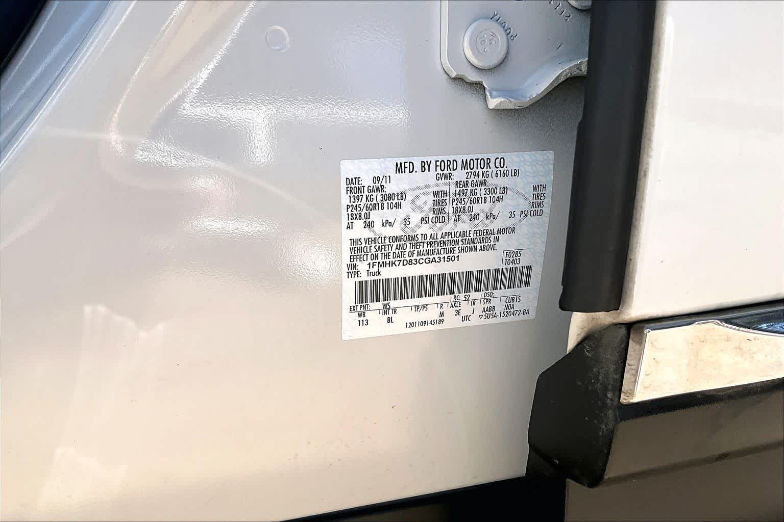Used 2012 White Suede Ford XLT image 33