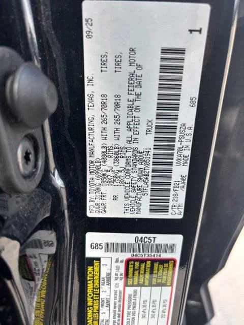 Used 2026 MIDNIGHT BLACK METAL Toyota  image 14