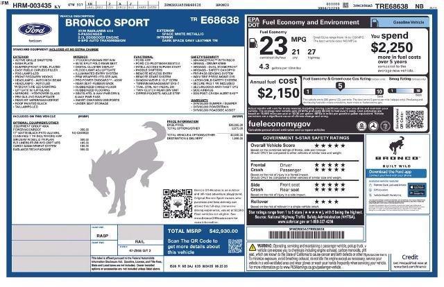 New 2026 Space White Metallic Ford Badlands® image 54