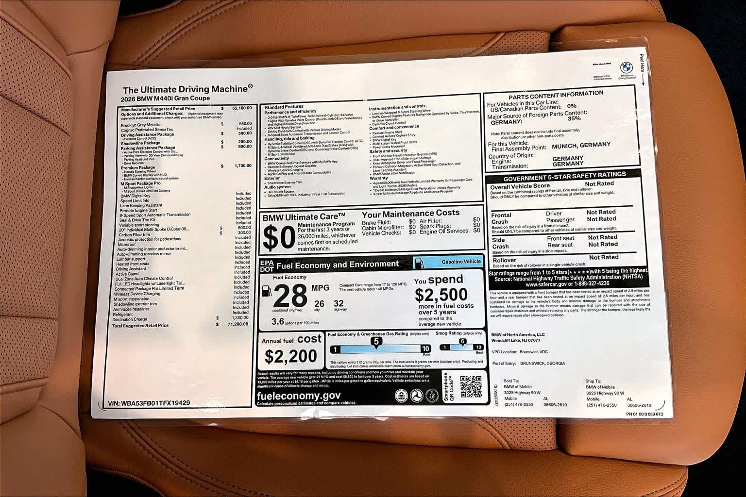 New 2026 Brooklyn Grey Metallic BMW M440i image 20