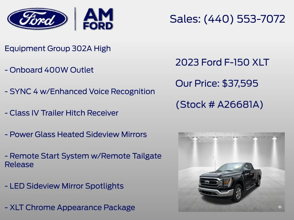 Used 2023 Black Metallic Ford XLT image 8
