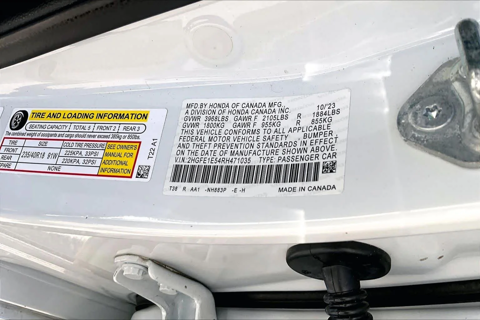 Used 2024 Platinum White Pearl Honda  image 34