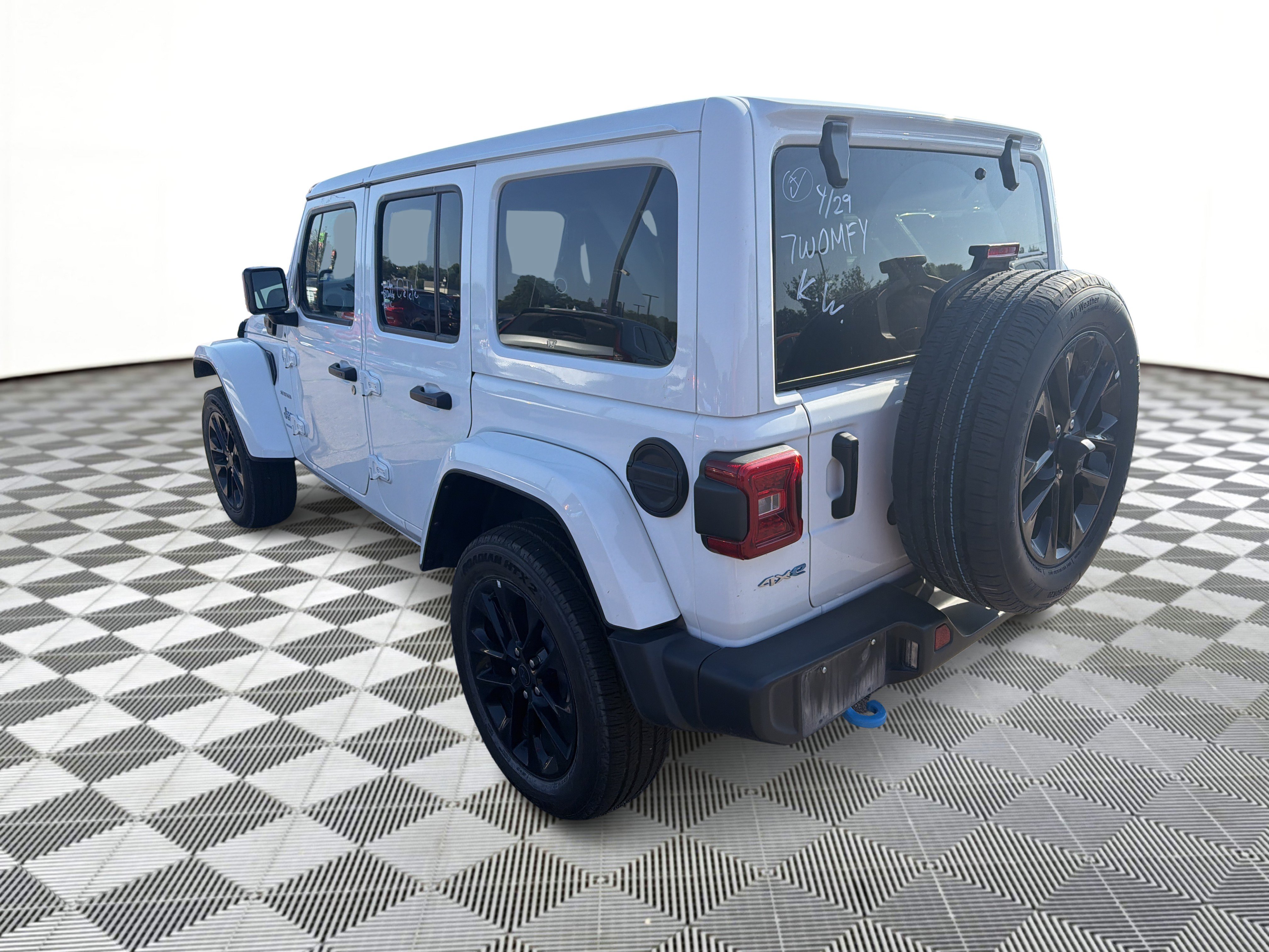Used 2024 Bright White Clearcoat Jeep Sahara image 3