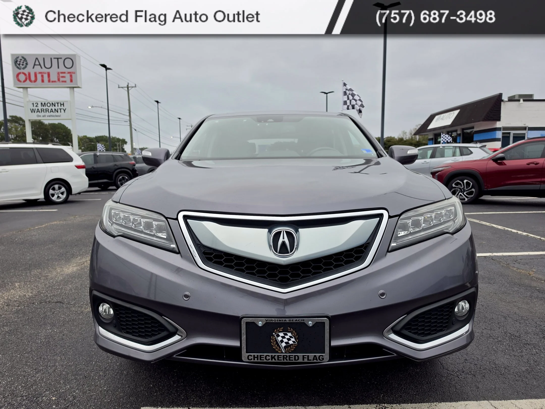 Used 2017 Modern Steel Metallic Acura Advance Package image 8