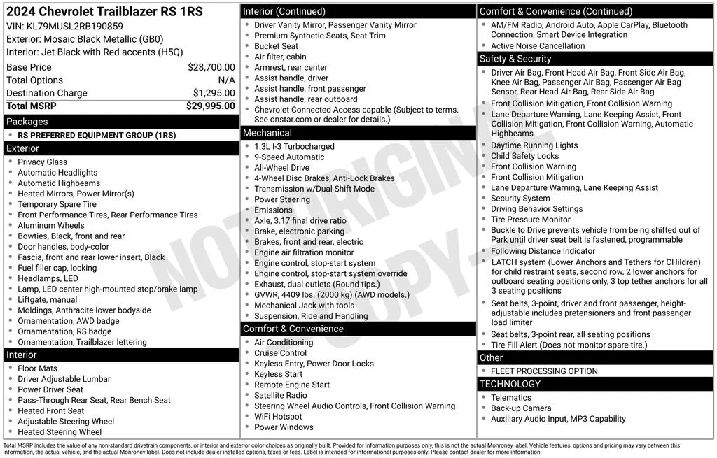 Used 2024 Black Chevrolet RS image 40