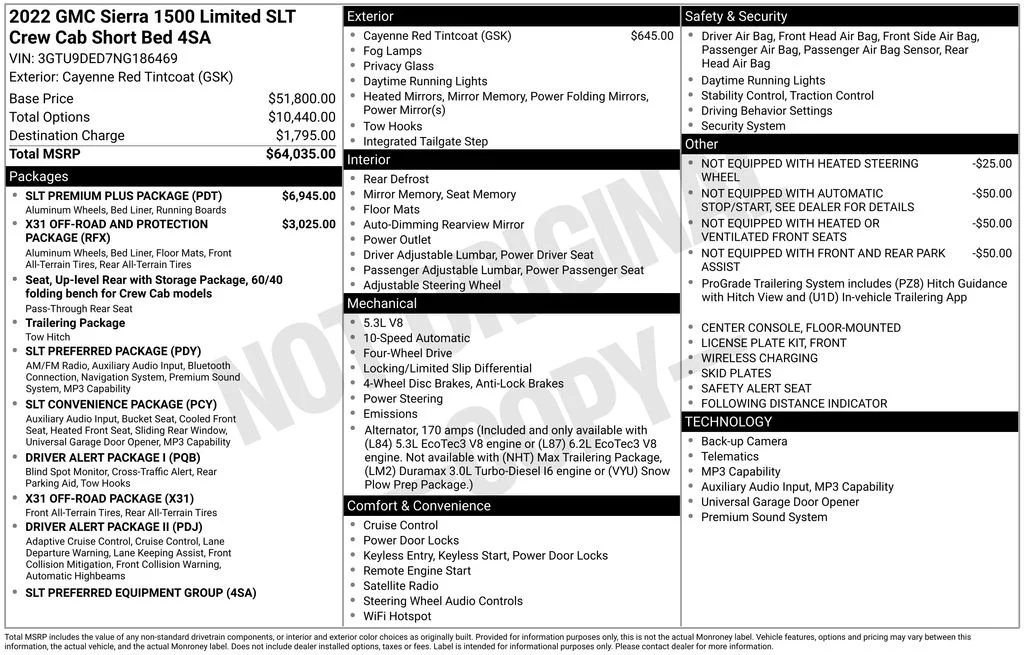 Used 2022 Red GMC SLT image 6