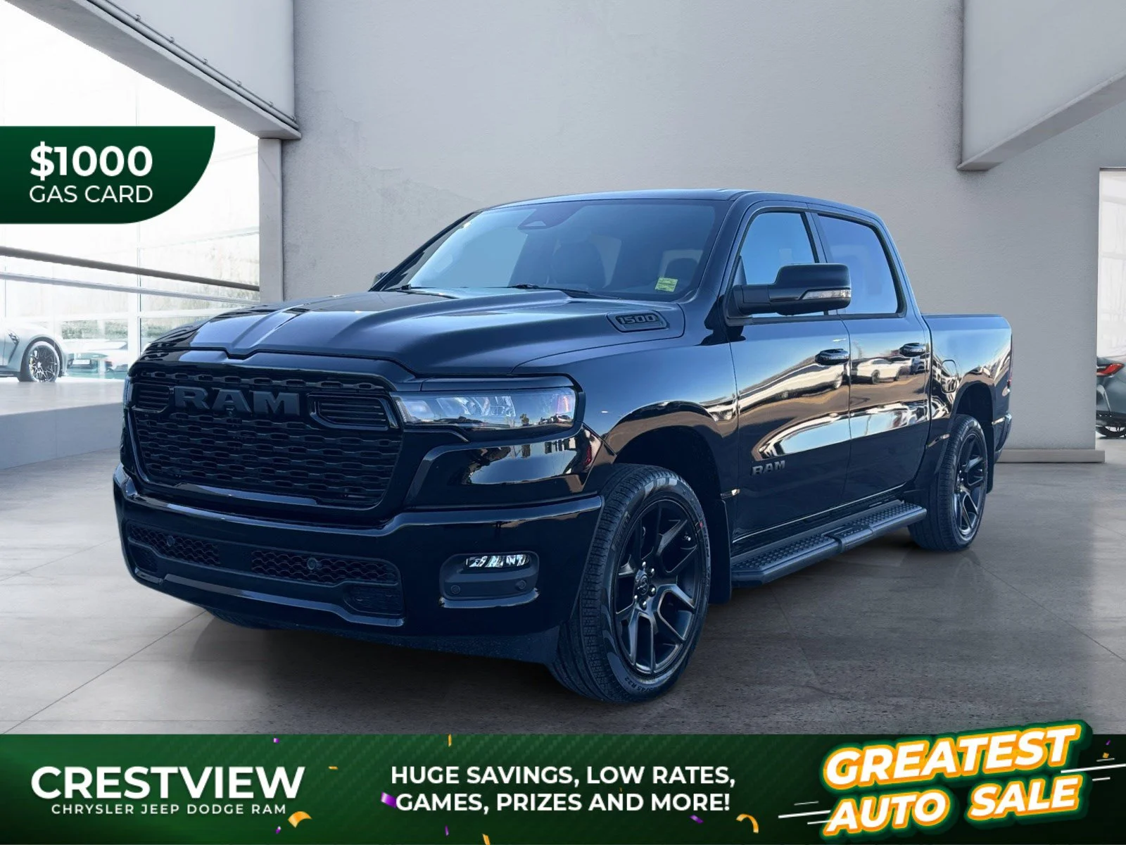 New 2027 Diamond Black Crystal Pearl Ram Sport image 1