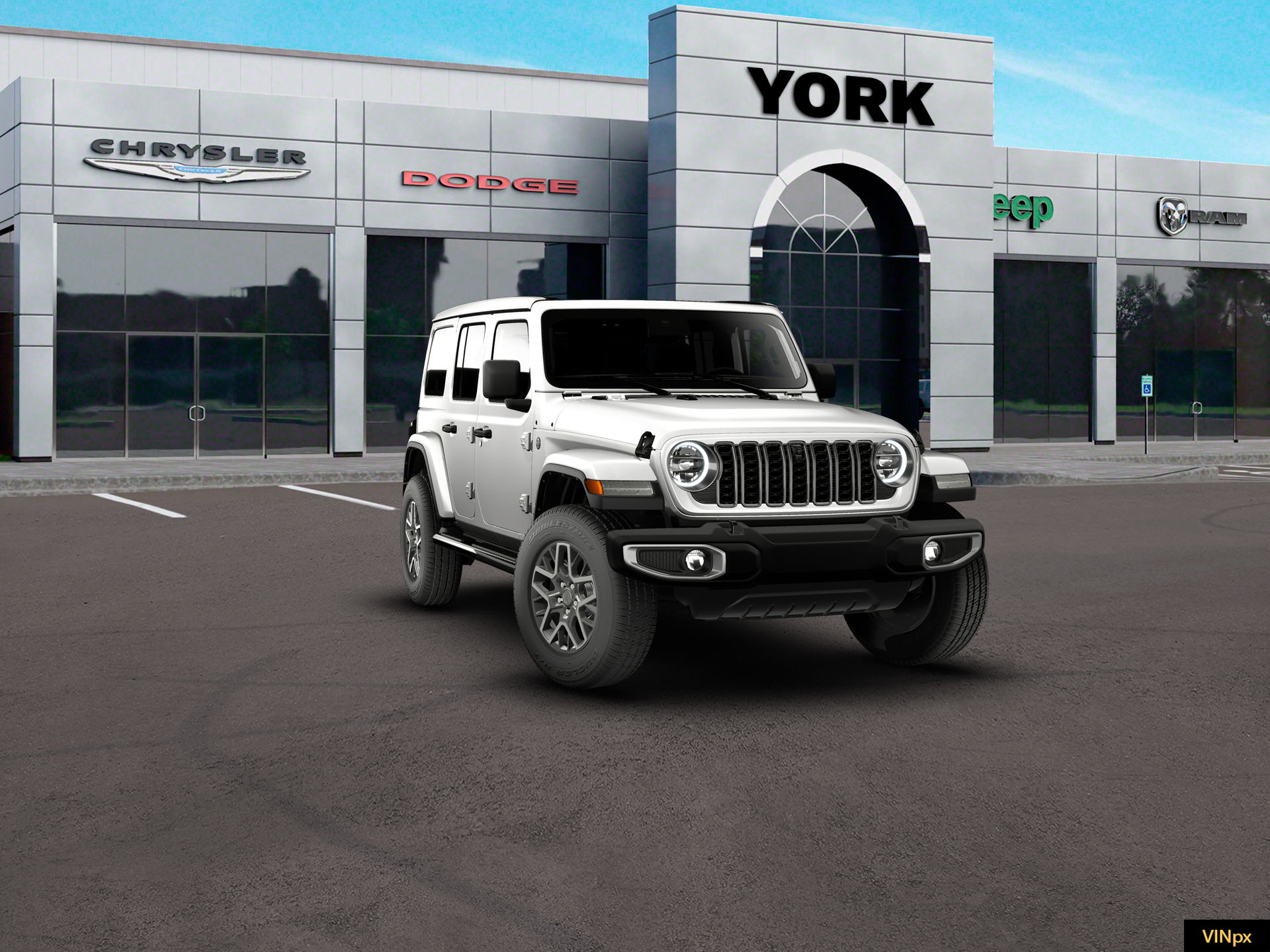 New 2026 Bright White Clear-Coat Exterior Paint Jeep Sahara image 28