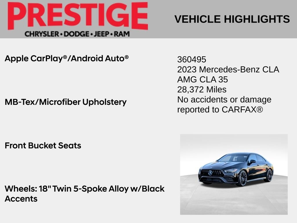 Used 2023 Black Mercedes-Benz CLA 35 AMG® image 4