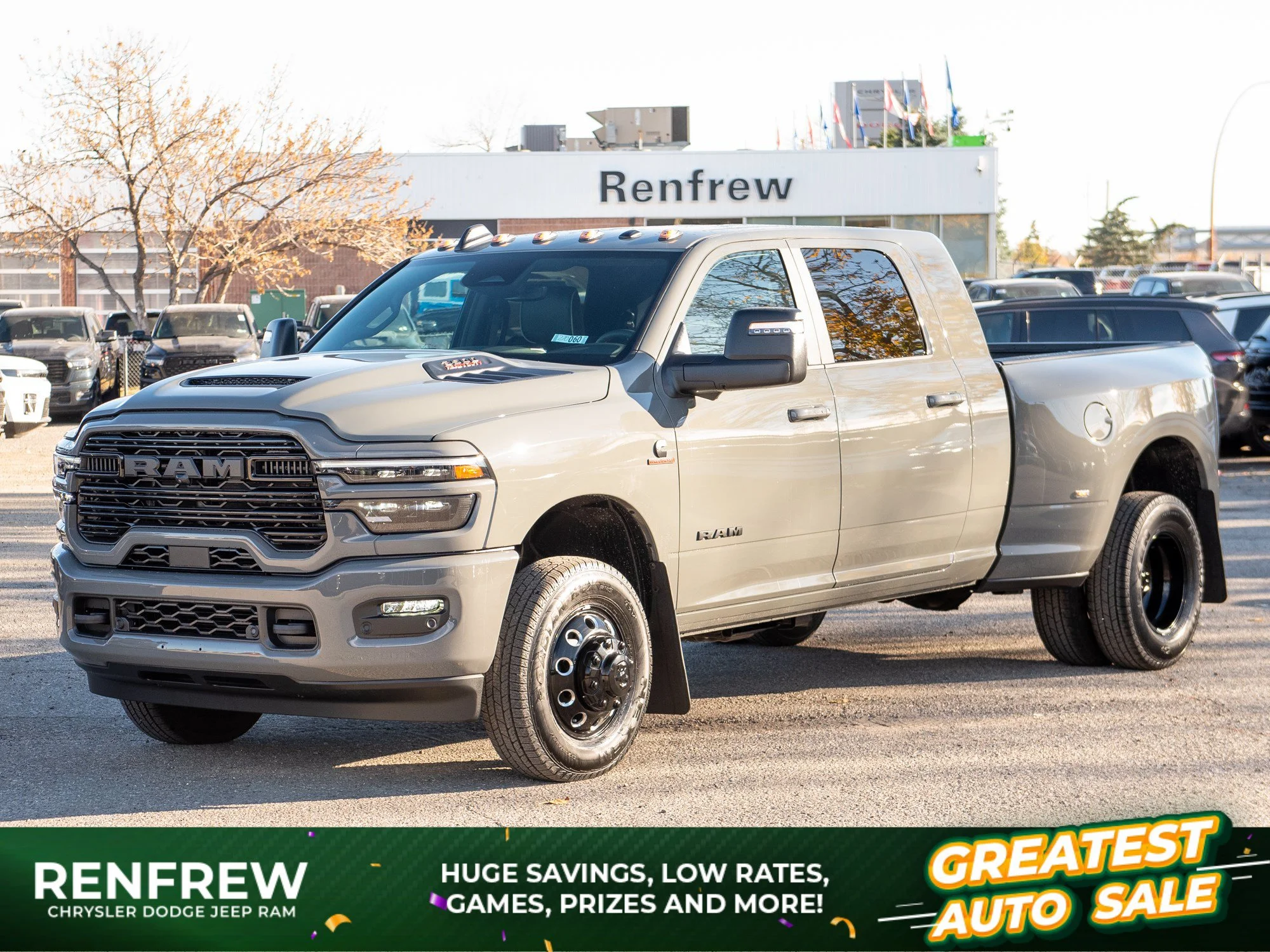 New 2027 Grey RAM Laramie Night* Mega Cab 4x4, Towing Tech Group, Rear Auto-Levelling Air Suspension image 1