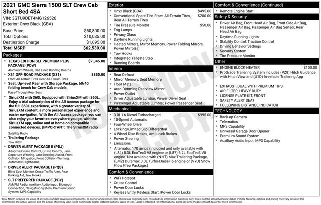 Used 2021 Onyx Black GMC SLT image 11