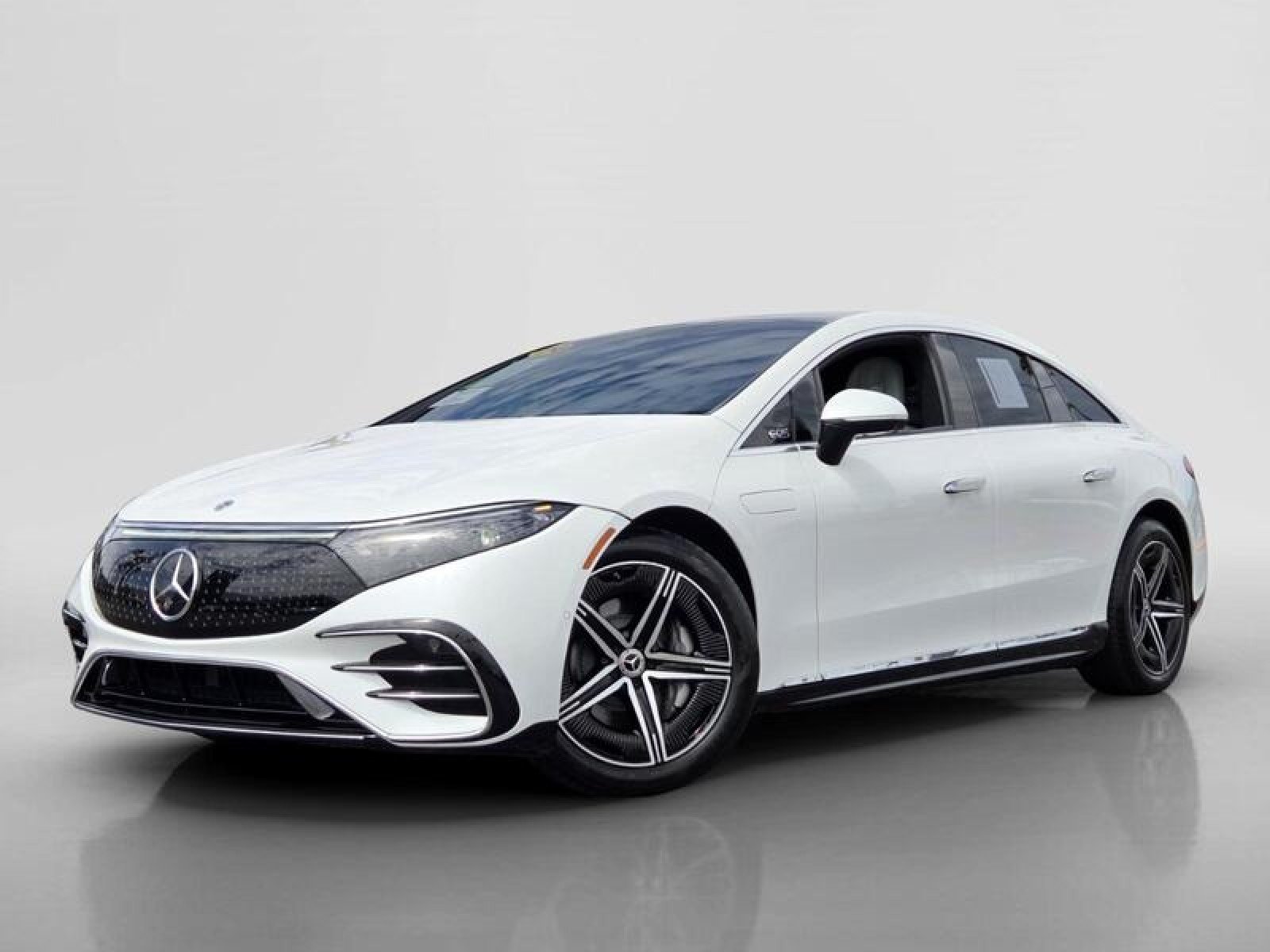 Certified Used 2024 MANUFAKTUR Moonlight White Metallic Mercedes-Benz EQS 580 image 1