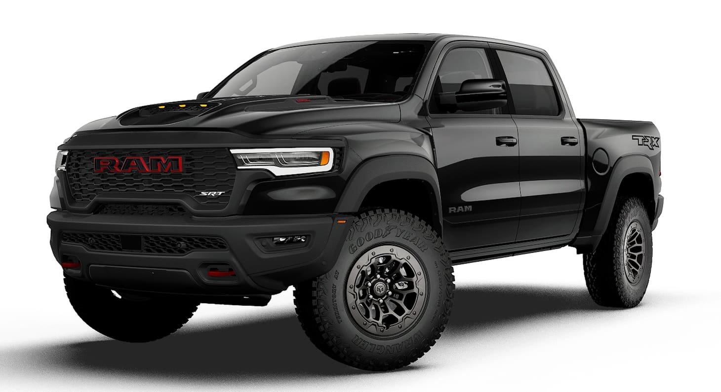 New 2027 Diamond Black Crystal Pearl-Coat Exterior Paint RAM TRX image 1