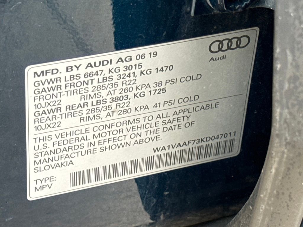 Used 2019 Galaxy Blue Metallic Audi 55 Prestige image 27