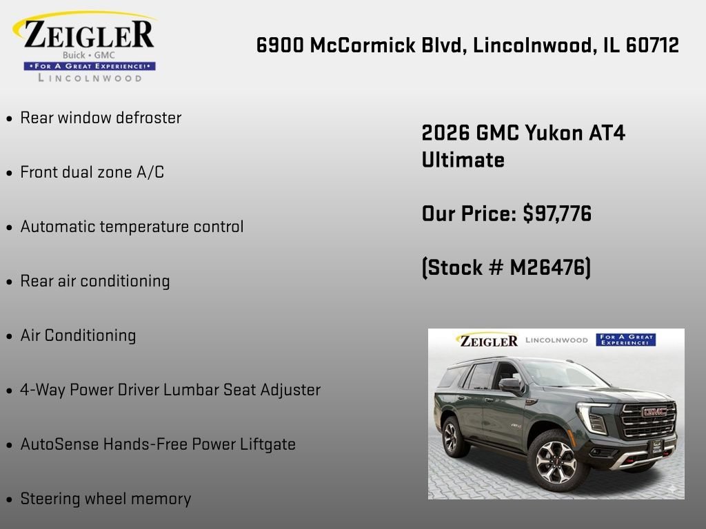 New 2026 Midnight Pine GMC AT4 Ultimate image 12