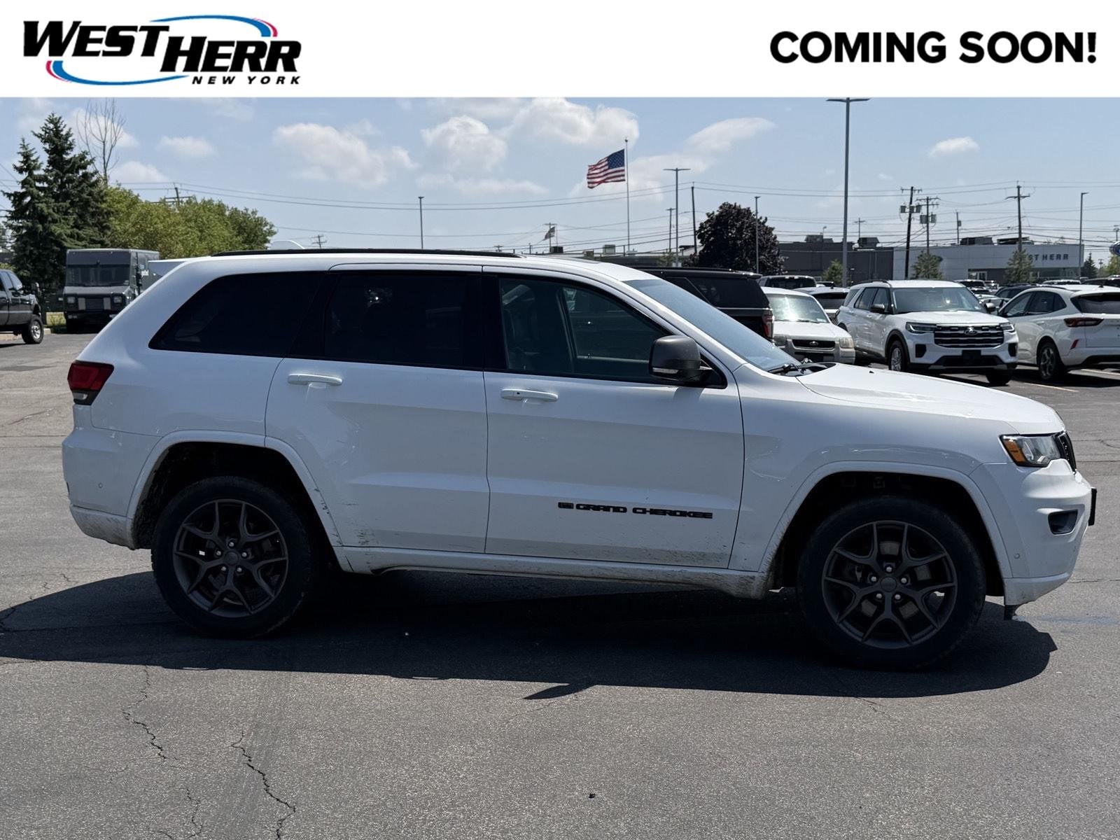 Used 2021 Bright White Clearcoat Jeep 80th Anniversary image 1