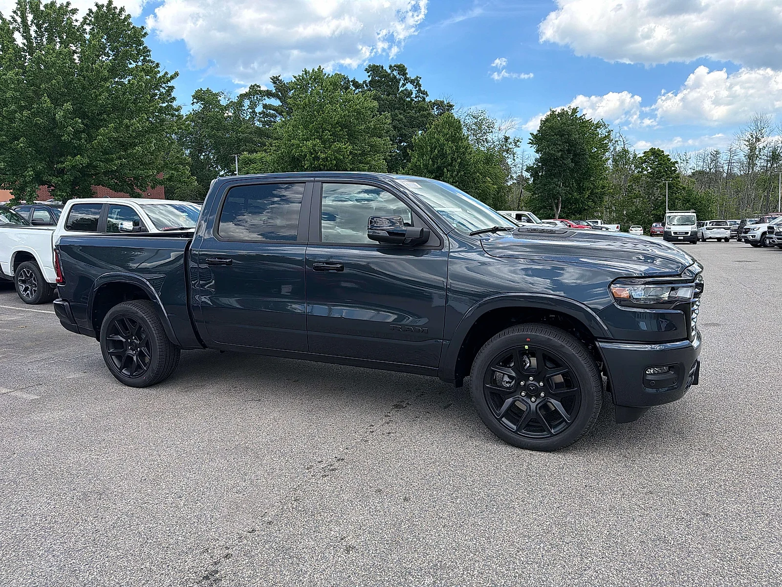 New 2026 Forged Blue Metallic Exterior Paint RAM Laramie Crew Cab 4x4 5