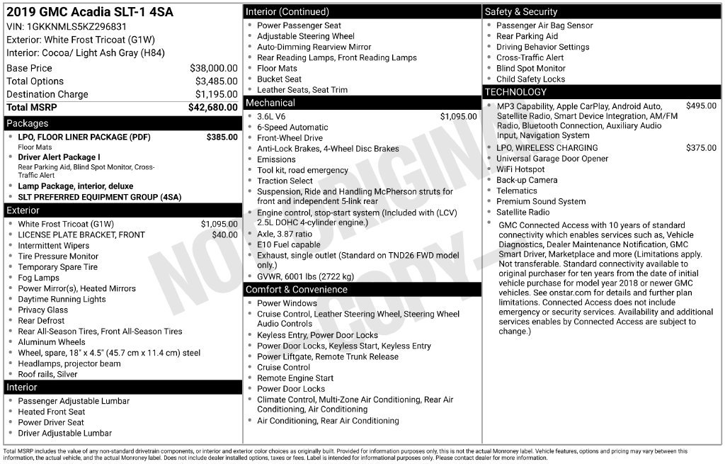 2019 GMC Acadia