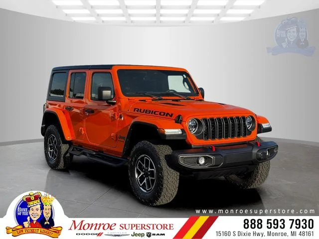 Certified Used 2025 Orange Jeep Rubicon image 1