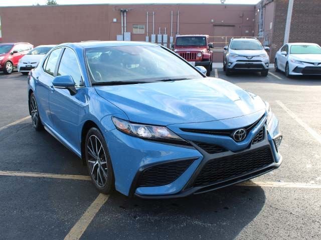 Used 2023 Cavalry Blue Toyota SE image 4