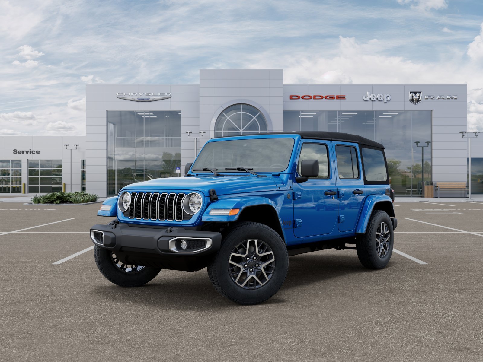 New 2025 Hydro Blue Pearl-Coat Exterior Paint Jeep Sahara image 21