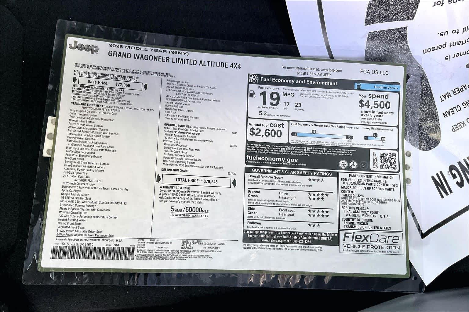 New 2026 Fathom Blue Pearlcoat Jeep Limited Altitude image 19