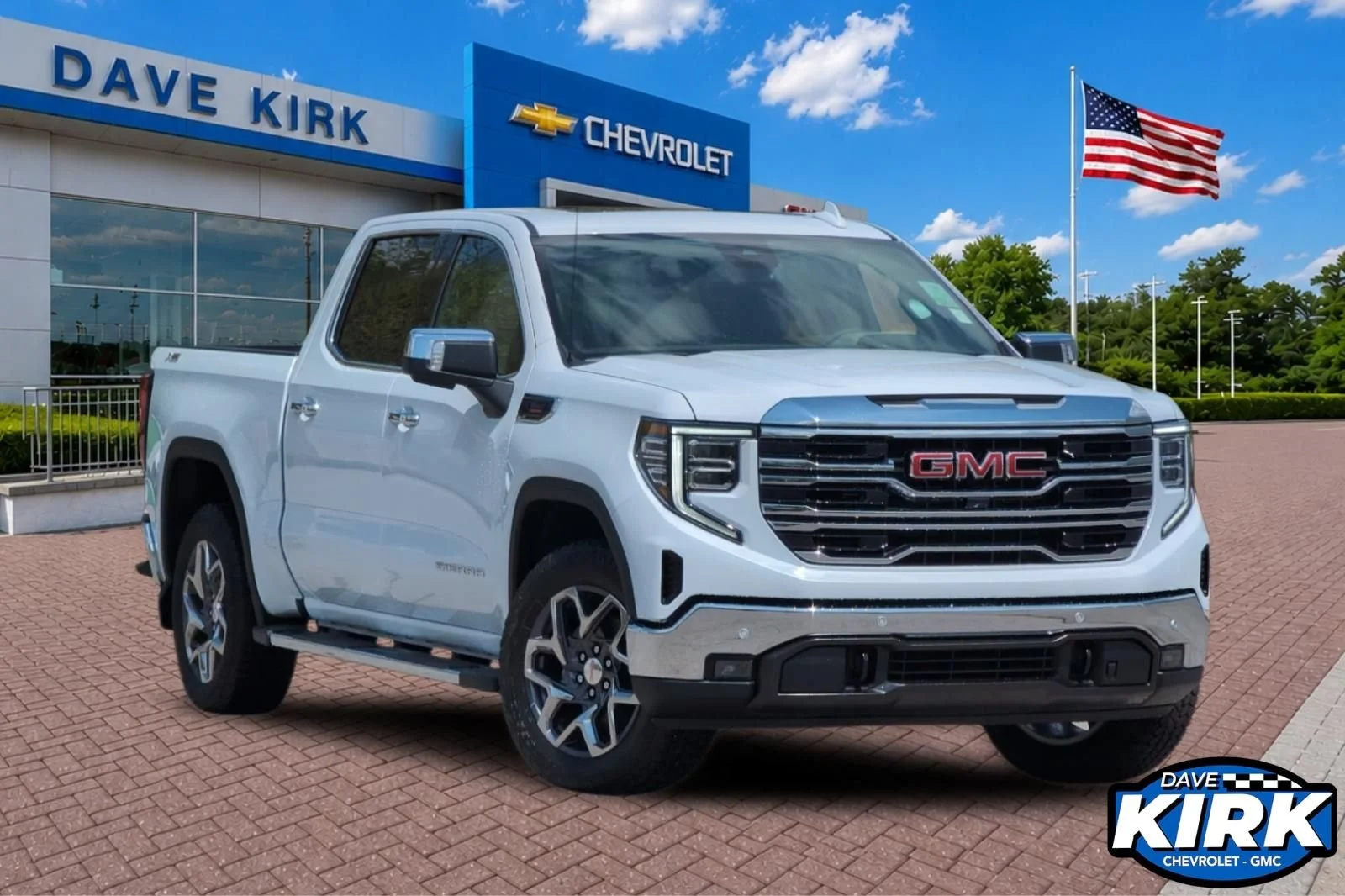 New 2026 Glacier White Tricoat GMC SLT image 1
