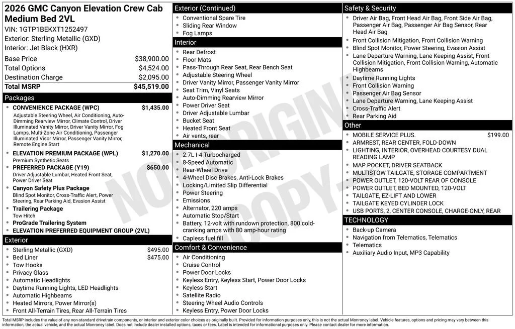 2026 GMC Canyon's photo