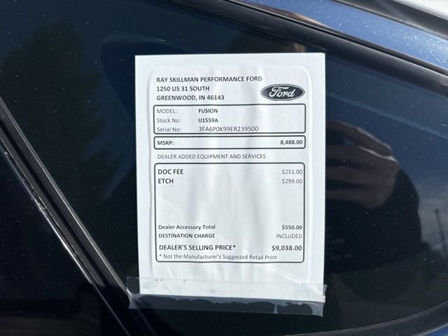 Used 2014 Ford Fusion Titanium with VIN 3FA6P0K99ER239500 for sale in Greenwood, IN