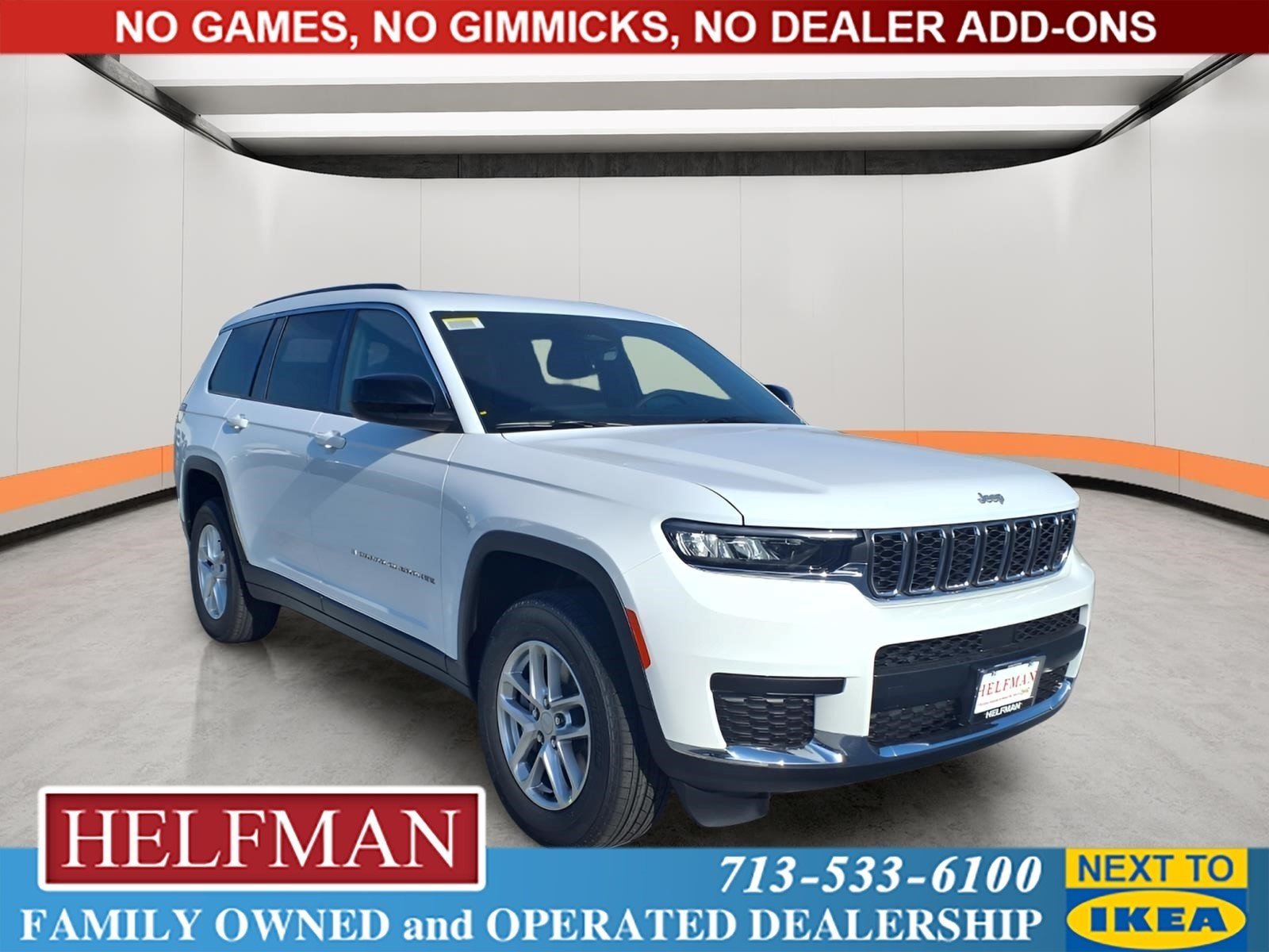 New 2026 Bright White Clear-Coat Exterior Paint Jeep Laredo X image 1