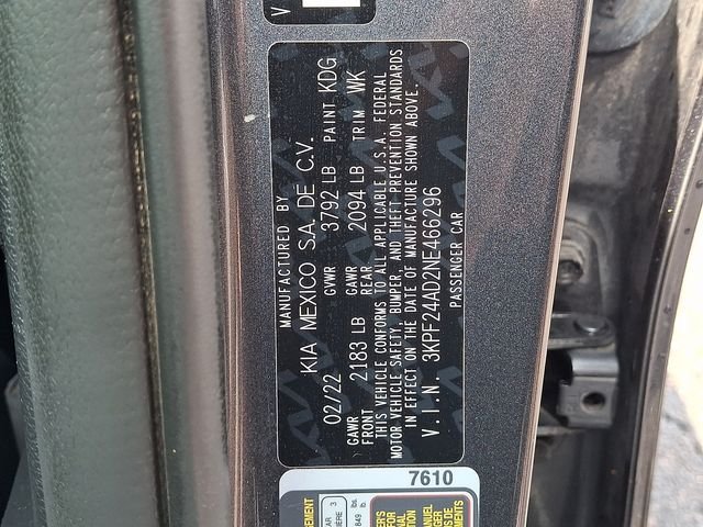 Used 2022 Gravity Gray Kia LXS image 26