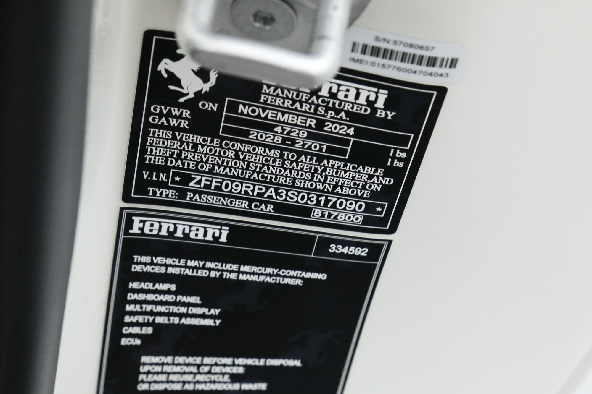 Certified Used 2025 Bianco Italia Ferrari  image 43