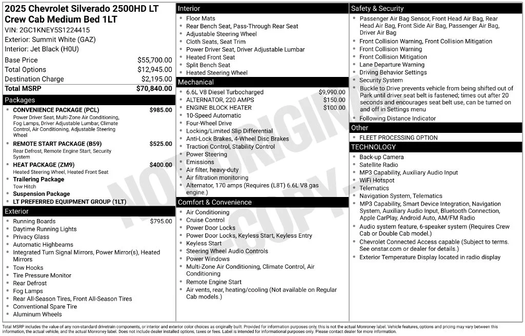 Used 2025 White Chevrolet LT image 22