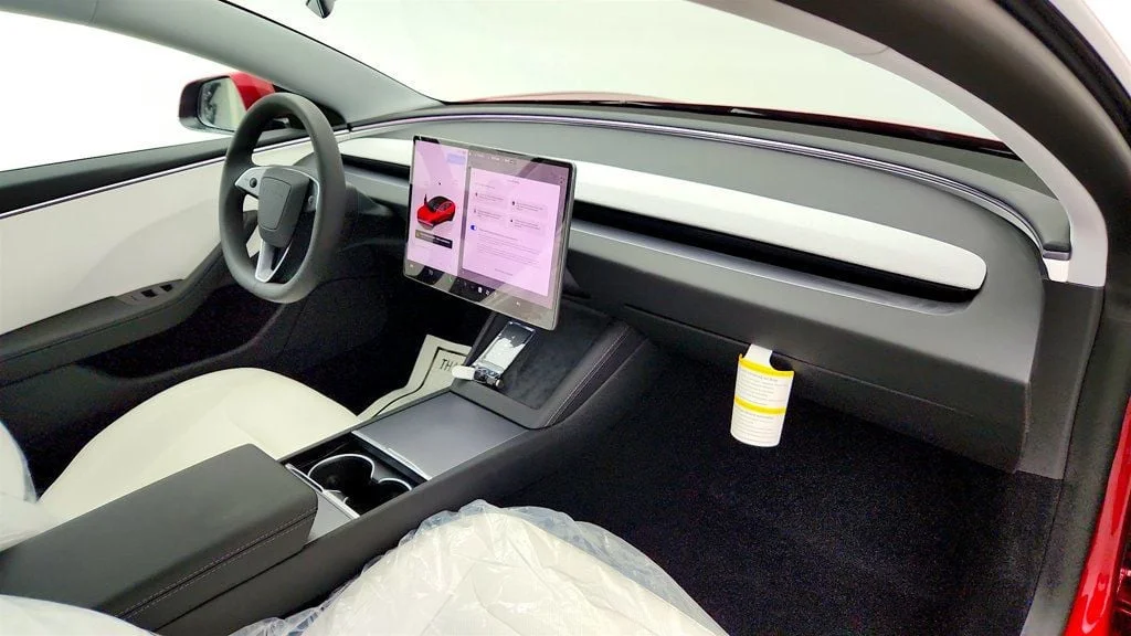 Used 2026 Ultra Red Tesla Long Range RWD w/ White & Black Premium Interior image 27