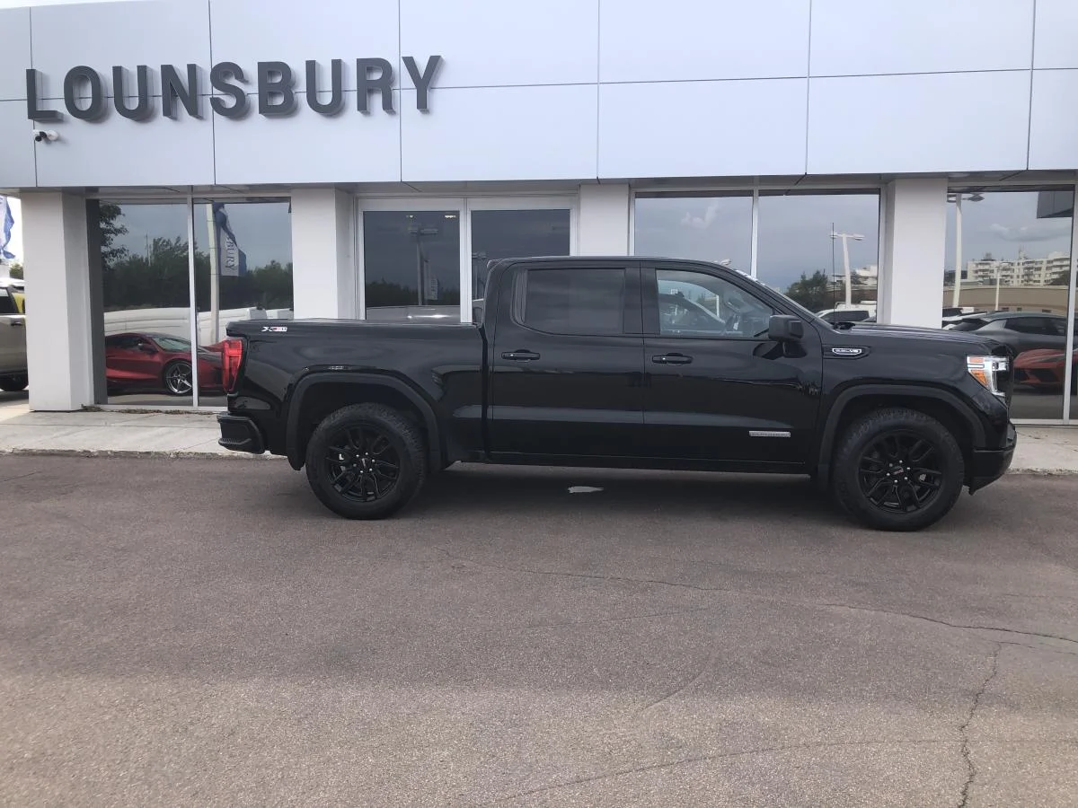 Used 2021 Black GMC 4WD Crew Cab 147" Elevation image 2