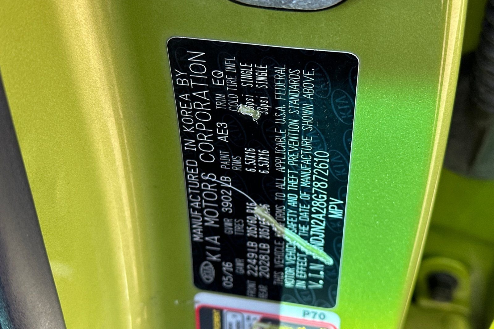 Used 2016 Green Kia Base image 34