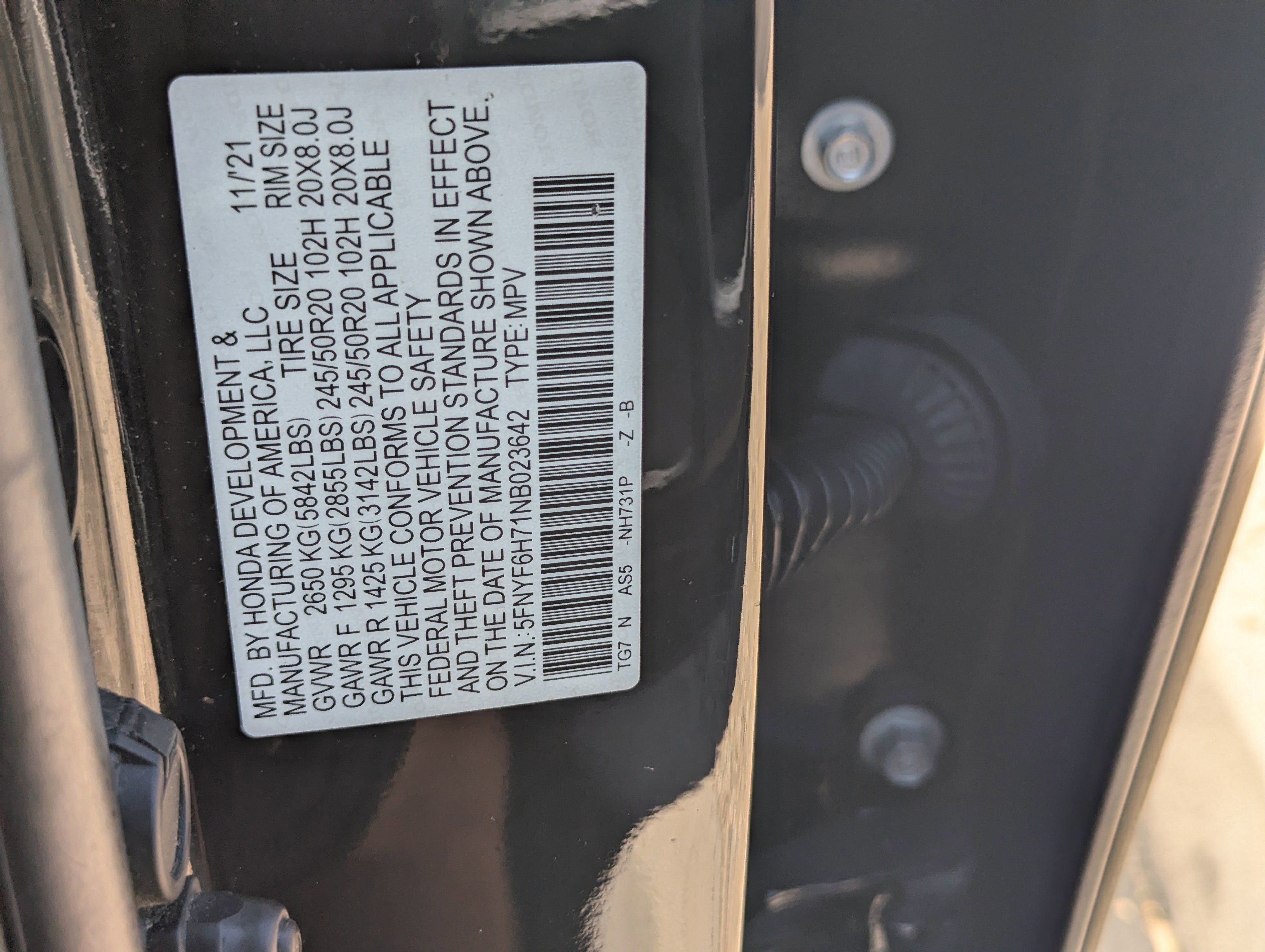 Used 2022 Crystal Black Pearl Honda Black Edition image 34