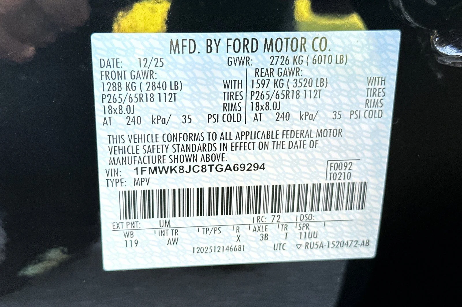 New 2026 Agate Black Metallic Ford Tremor® image 33