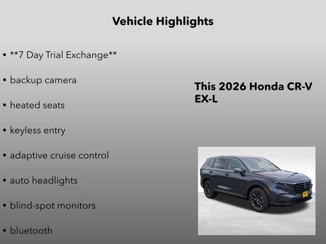 New 2026 Meteorite Gray Metallic Honda EX-L image 5